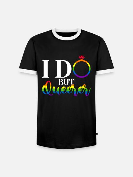 Gay Pride Hochzeit Homo-Ehe - Männer Kontrast-T-Shirt - Schwarz/Weiß
