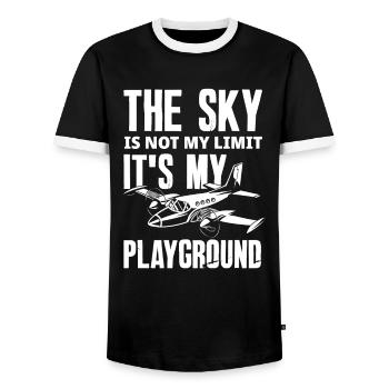 Pilot Beruf Hobbypilot Fliegen Spruch Geschenk - Männer Kontrast-T-Shirt - Schwarz/Weiß - Vorne - AI Model Female 172 light (172cm) & AI Model Male 178 light (178cm)