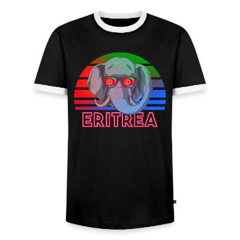 Eritrea - Männer Kontrast-T-Shirt - Schwarz/Weiß - Vorne - AI Model Female 172 light (172cm) & AI Model Male 178 light (178cm)