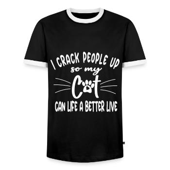 Chiropraktiker Chiropraktik - Männer Kontrast-T-Shirt - Schwarz/Weiß - Vorne - AI Model Female 172 light (172cm) & AI Model Male 178 light (178cm)