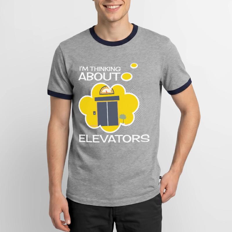 Thinking Elevators Elevator Elevator Elevator Men's Ringer Shirt