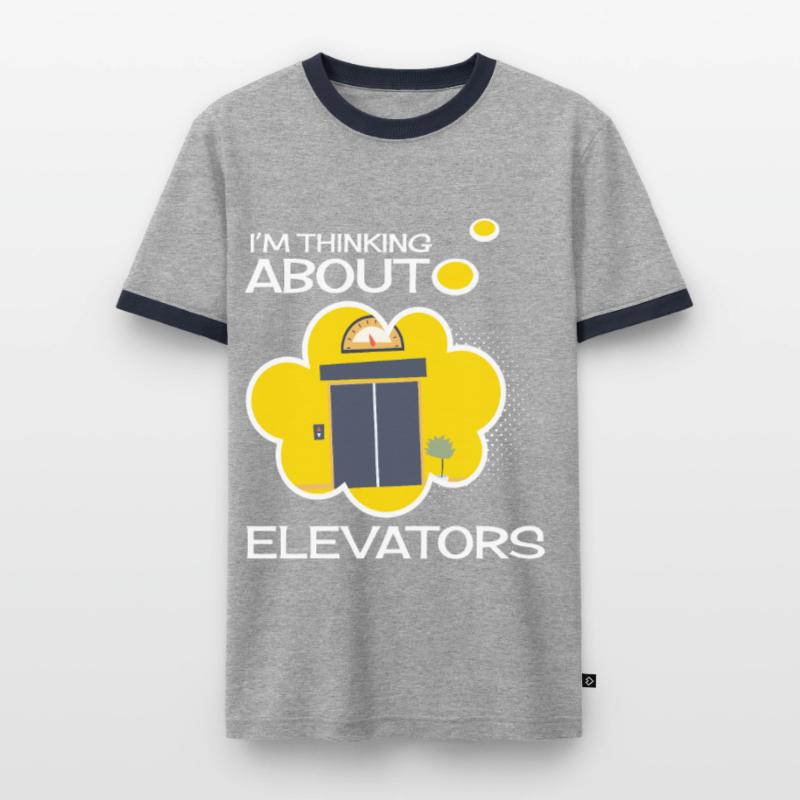 Thinking Elevators Elevator Elevator Elevator Men's Ringer Shirt