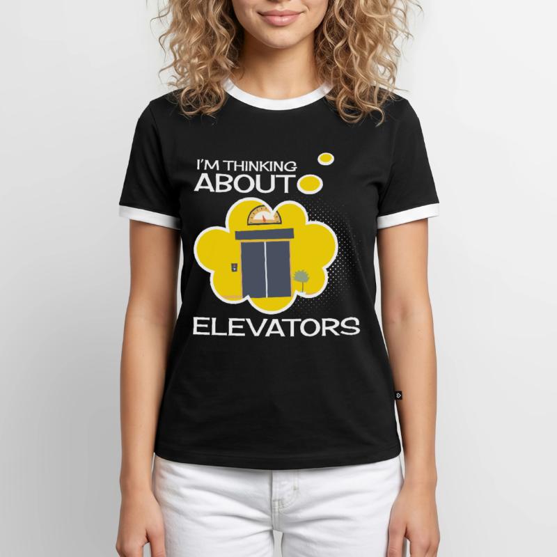 Thinking Elevators Elevator Elevator Elevator Men's Ringer Shirt