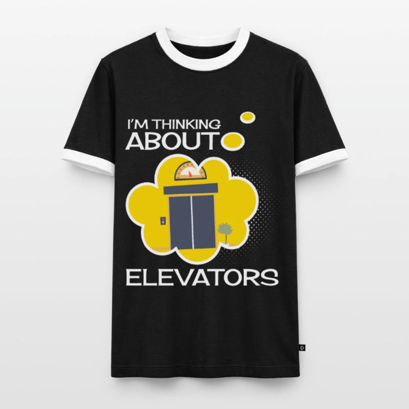Thinking Elevators Elevator Elevator Elevator Men's Ringer Shirt