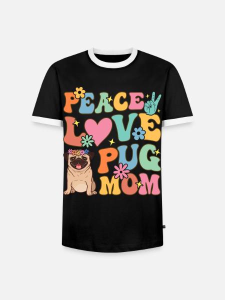 Groovy Hundeliebhaberin - Männer Kontrast-T-Shirt - Schwarz/Weiß