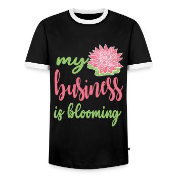 Designer floral Fleuriste Fleuriste Fleuriste - T-shirt contrasté Homme - noir/blanc - Devant - AI Model Female 172 light (172cm) & AI Model Male 178 light (178cm)