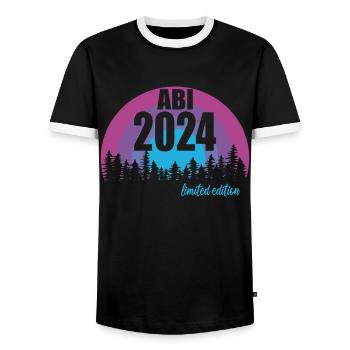 Abitur Junge Mädchen Abi Abitur 2024 - Männer Kontrast-T-Shirt - Schwarz/Weiß - Vorne - AI Model Female 172 light (172cm) & AI Model Male 178 light (178cm)