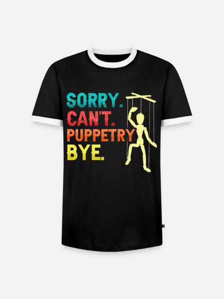Puppeteer, puppeteer - Men's Ringer Shirt - black/white