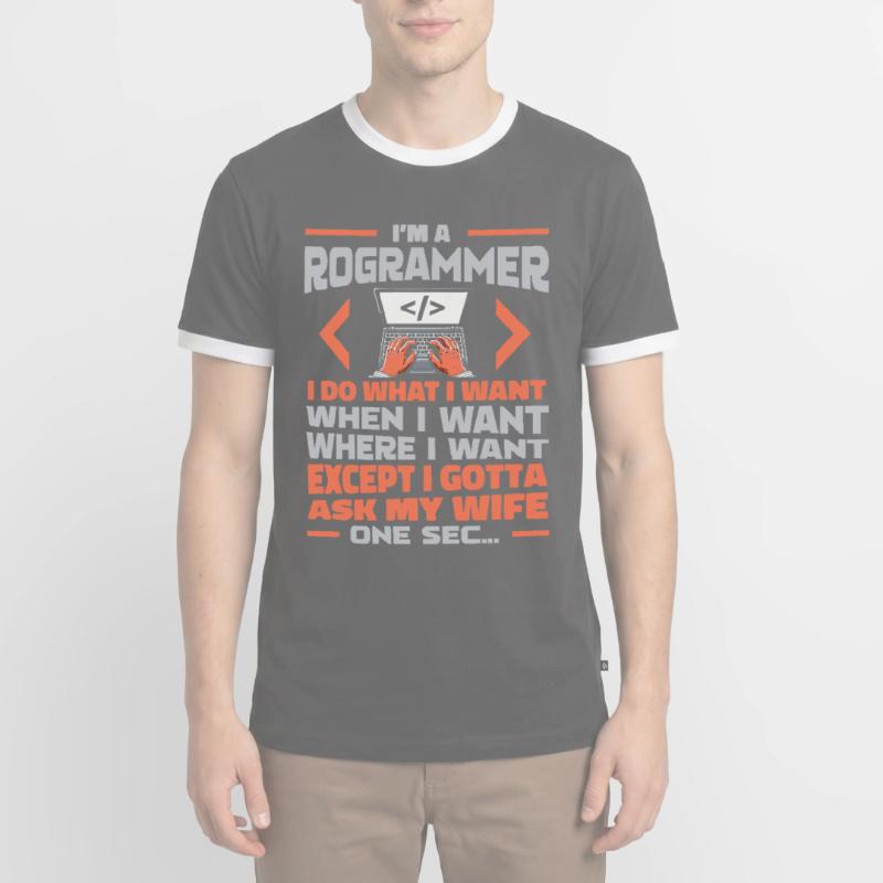 Developer, Coder, Programmer Men's Ringer Shirt