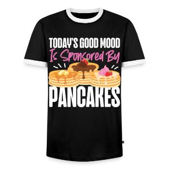 Pancake Lover Kids Today's Good - Männer Kontrast-T-Shirt - Schwarz/Weiß - Vorne - AI Model Female 172 light (172cm) & AI Model Male 178 light (178cm)