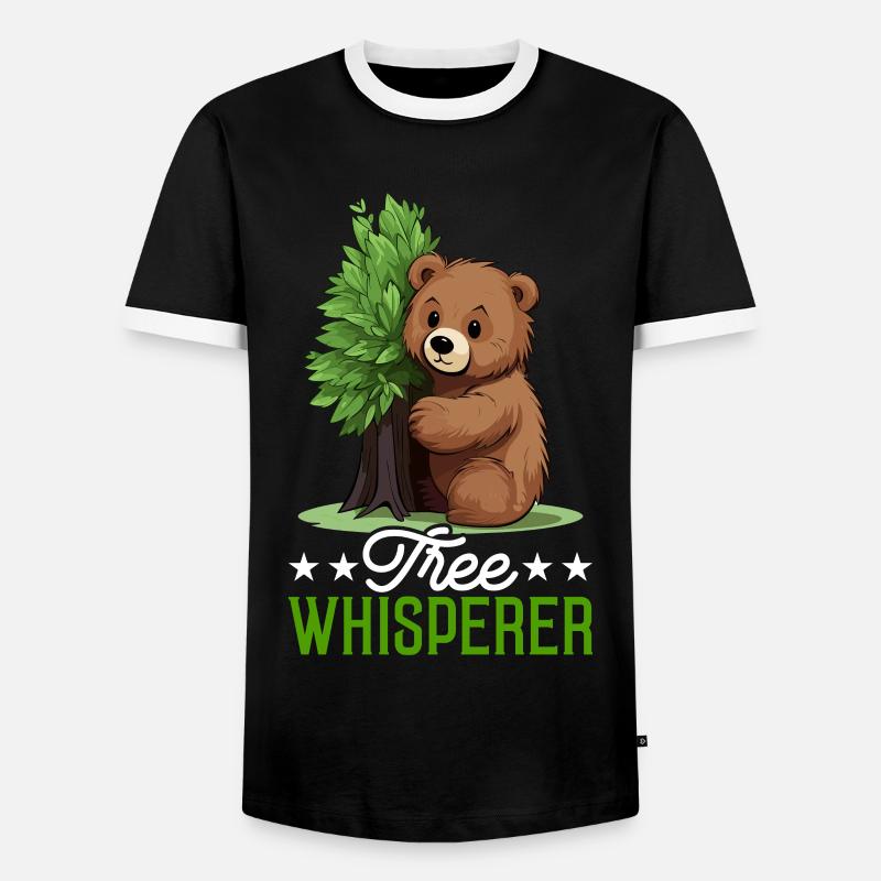 Tree Hugger Umweltschützer Bär - Männer Kontrast-T-Shirt - Schwarz/Weiß