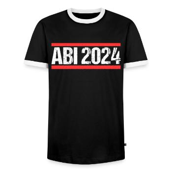 Abitur Junge Mädchen Abi Abitur 2024 - Männer Kontrast-T-Shirt - Schwarz/Weiß - Vorne - AI Model Female 172 light (172cm) & AI Model Male 178 light (178cm)