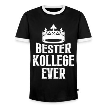 Bester Kollege Ever Abschied Kündigung Arbeit - Männer Kontrast-T-Shirt - Schwarz/Weiß - Vorne - AI Model Female 172 light (172cm) & AI Model Male 178 light (178cm)