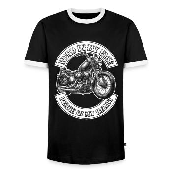 Motorrad Biker Motorbike Motorcycle Therapy - Männer Kontrast-T-Shirt - Schwarz/Weiß - Vorne - AI Model Female 172 light (172cm) & AI Model Male 178 light (178cm)