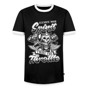 Motorrad Biker Motorbike Motorcycle Therapy - Männer Kontrast-T-Shirt - Schwarz/Weiß - Vorne - AI Model Female 172 light (172cm) & AI Model Male 178 light (178cm)