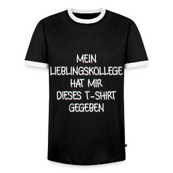 Abschied Mein Lieblingskollege Dieses T-Shirt - Männer Kontrast-T-Shirt - Schwarz/Weiß - Vorne - AI Model Female 172 light (172cm) & AI Model Male 178 light (178cm)