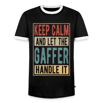 Gaffer Rétro Cadeau - T-shirt contrasté Homme - noir/blanc - Devant - AI Model Female 172 light (172cm) & AI Model Male 178 light (178cm)