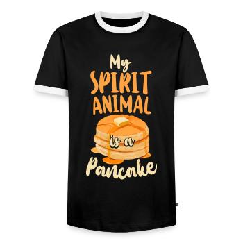 Pancake Lover Kids My Spirit - Männer Kontrast-T-Shirt - Schwarz/Weiß - Vorne - AI Model Female 172 light (172cm) & AI Model Male 178 light (178cm)