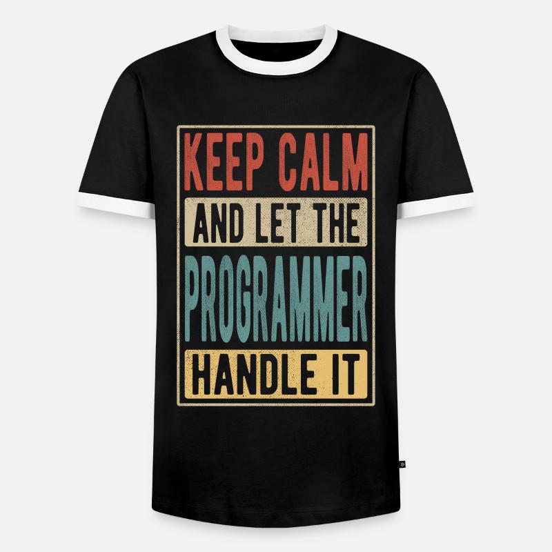 Programmer Retro Gift - Men's Ringer Shirt - black/white