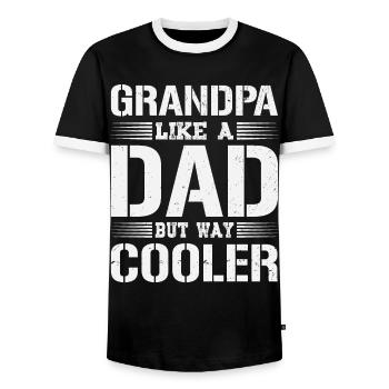 Grand-père comme un papa fête des pères grand-père cadeaux - T-shirt contrasté Homme - noir/blanc - Devant - AI Model Female 172 light (172cm) & AI Model Male 178 light (178cm)