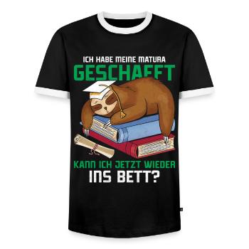 Maturant Habe meine Matura Geschafft Abschluss - Männer Kontrast-T-Shirt - Schwarz/Weiß - Vorne - AI Model Female 172 light (172cm) & AI Model Male 178 light (178cm)