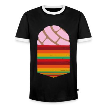 Concha Pan Dulce Y Chisme Mexikanische - Männer Kontrast-T-Shirt - Schwarz/Weiß - Vorne - AI Model Female 172 light (172cm) & AI Model Male 178 light (178cm)