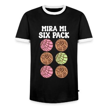 Concha Pan Dulce Y Chisme Mexikanische - Männer Kontrast-T-Shirt - Schwarz/Weiß - Vorne - AI Model Female 172 light (172cm) & AI Model Male 178 light (178cm)
