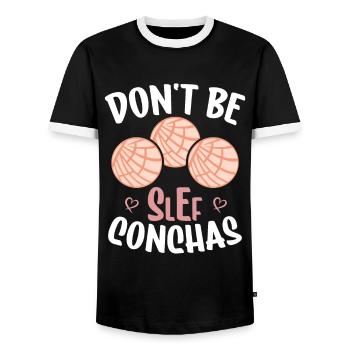 Concha Pan Dulce Y Chisme Mexikanische - Männer Kontrast-T-Shirt - Schwarz/Weiß - Vorne - AI Model Female 172 light (172cm) & AI Model Male 178 light (178cm)