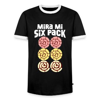 Concha Pan Dulce Y Chisme Mexikanische - Männer Kontrast-T-Shirt - Schwarz/Weiß - Vorne - AI Model Female 172 light (172cm) & AI Model Male 178 light (178cm)