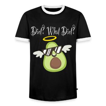 Régime alimentaire Quel régime Avocat Avocats Végétalien Végétalien Végétalien - T-shirt contrasté Homme - noir/blanc - Devant - AI Model Female 172 light (172cm) & AI Model Male 178 light (178cm)