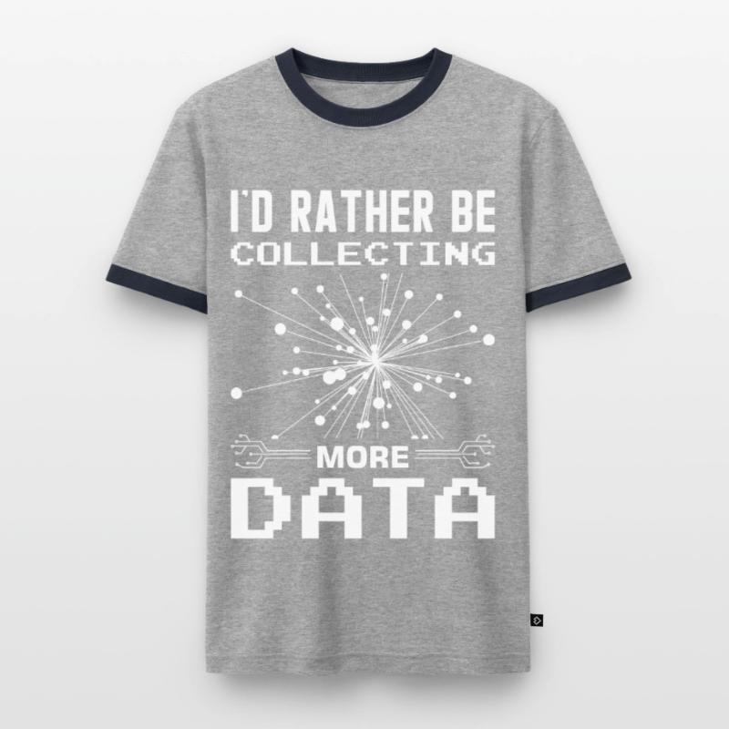 Machine Learning Algorithmen KI Datenanalyst Männer Kontrast-T-Shirt