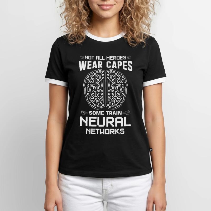 Machine Learning Algorithms AI Data Analyst Men's Ringer Shirt