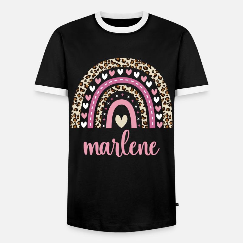 Marlene Regenbogen Name Geburtstag Marlene - Männer Kontrast-T-Shirt - Schwarz/Weiß