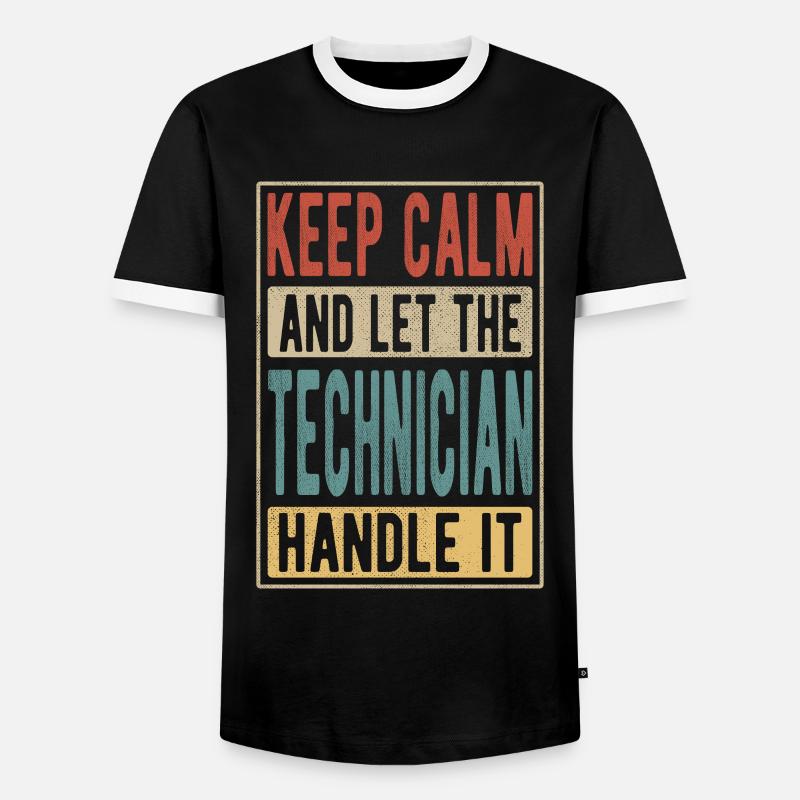 Techniker Retro Geschenk - Männer Kontrast-T-Shirt - Schwarz/Weiß