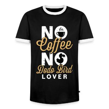 Dodo Bird Lover Pas de café No Dodo Lover Café - T-shirt contrasté Homme - noir/blanc - Devant - AI Model Female 172 light (172cm) & AI Model Male 178 light (178cm)