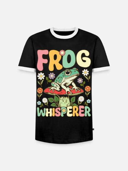Groovy Frog Lovers - Men's Ringer Shirt - black/white