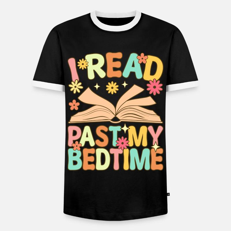 Groovy Book Reader - Men's Ringer Shirt - black/white
