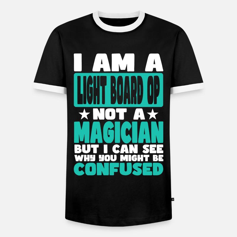 Light Board OP - Men's Ringer Shirt - black/white