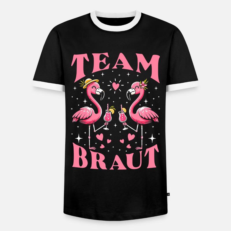 Team Braut - Männer Kontrast-T-Shirt - Schwarz/Weiß