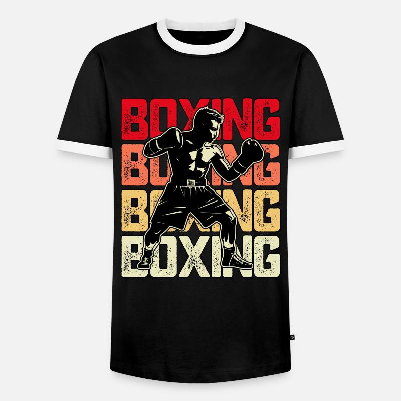 Boxing - Men's Ringer Shirt - black/white