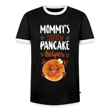 Pancake Lover Kids Mom Mommy's - Männer Kontrast-T-Shirt - Schwarz/Weiß - Vorne - AI Model Female 172 light (172cm) & AI Model Male 178 light (178cm)