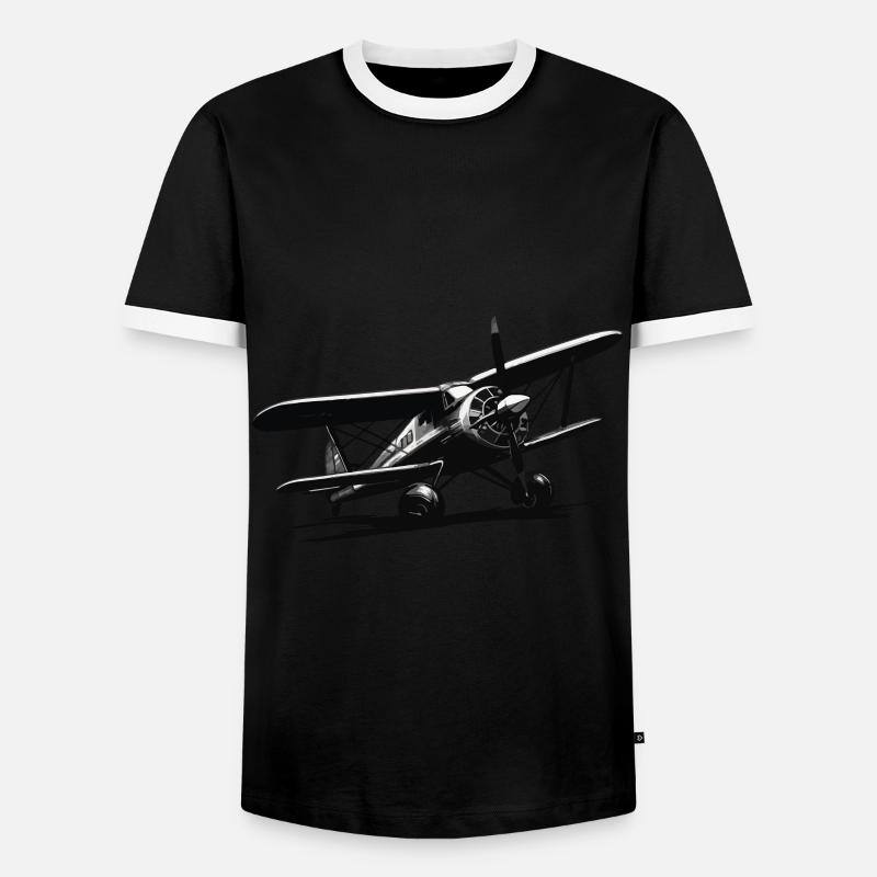 Modellflugzeug Pilot Flug Hobby Flieger - Männer Kontrast-T-Shirt - Schwarz/Weiß