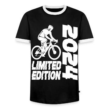 Vélo en édition limitée 2024 en édition limitée - T-shirt contrasté Homme - noir/blanc - Devant - AI Model Female 172 light (172cm) & AI Model Male 178 light (178cm)