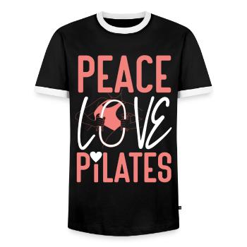 Pilates Instructor Teacher Girl - Männer Kontrast-T-Shirt - Schwarz/Weiß - Vorne - AI Model Female 172 light (172cm) & AI Model Male 178 light (178cm)