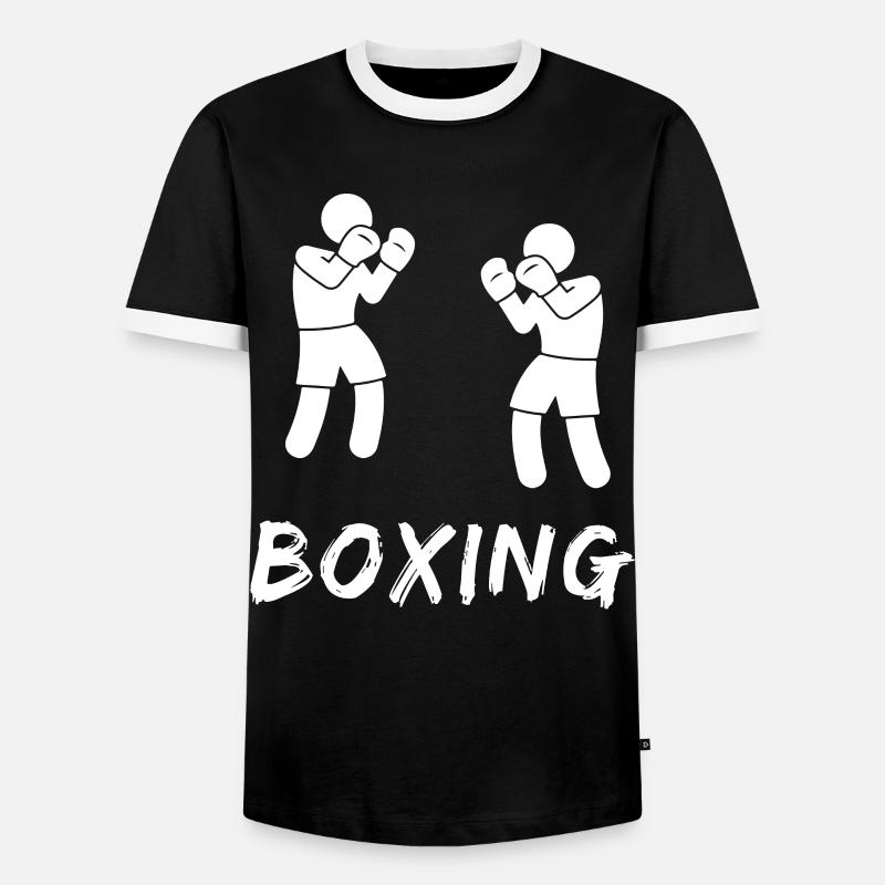 Boxen - Männer Kontrast-T-Shirt - Schwarz/Weiß