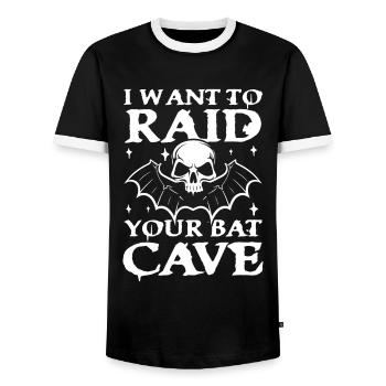 Your Bat Cave Gothic Occult Black Scene Wicca - Männer Kontrast-T-Shirt - Schwarz/Weiß - Vorne - AI Model Female 172 light (172cm) & AI Model Male 178 light (178cm)