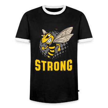 Bienen Wortspiel Imker Bienenliebhaber Inspiration - Männer Kontrast-T-Shirt - Schwarz/Weiß - Vorne - AI Model Female 172 light (172cm) & AI Model Male 178 light (178cm)