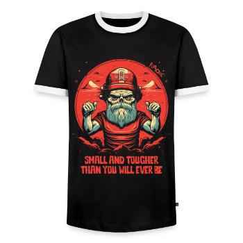 Petit et plus dur que vous ne le serez jamais - T-shirt contrasté Homme - noir/blanc - Devant - AI Model Female 172 light (172cm) & AI Model Male 178 light (178cm)