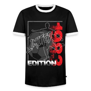 Édition limitée 1983 Édition limitée Football - T-shirt contrasté Homme - noir/blanc - Devant - AI Model Female 172 light (172cm) & AI Model Male 178 light (178cm)