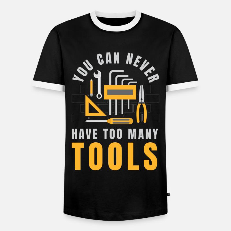 Too Many Tools Werkzeug Handwerker - Männer Kontrast-T-Shirt - Schwarz/Weiß